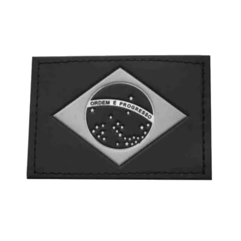 Emborrachado Bandeira do Brasil Preto com Cinza - Image 2