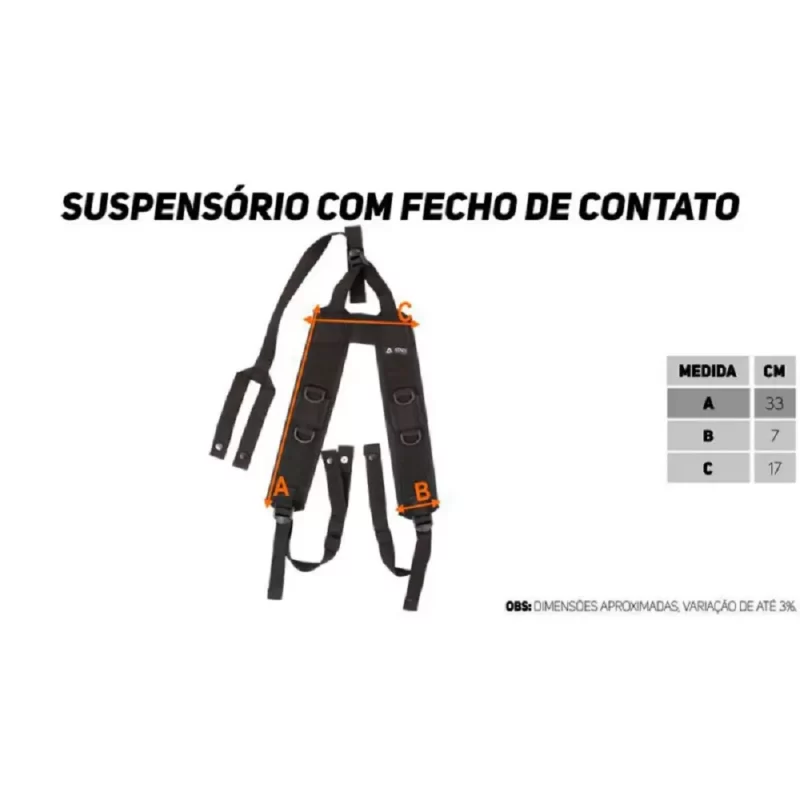 Suspensório Americano com Fecho de Contato Preto - Image 3