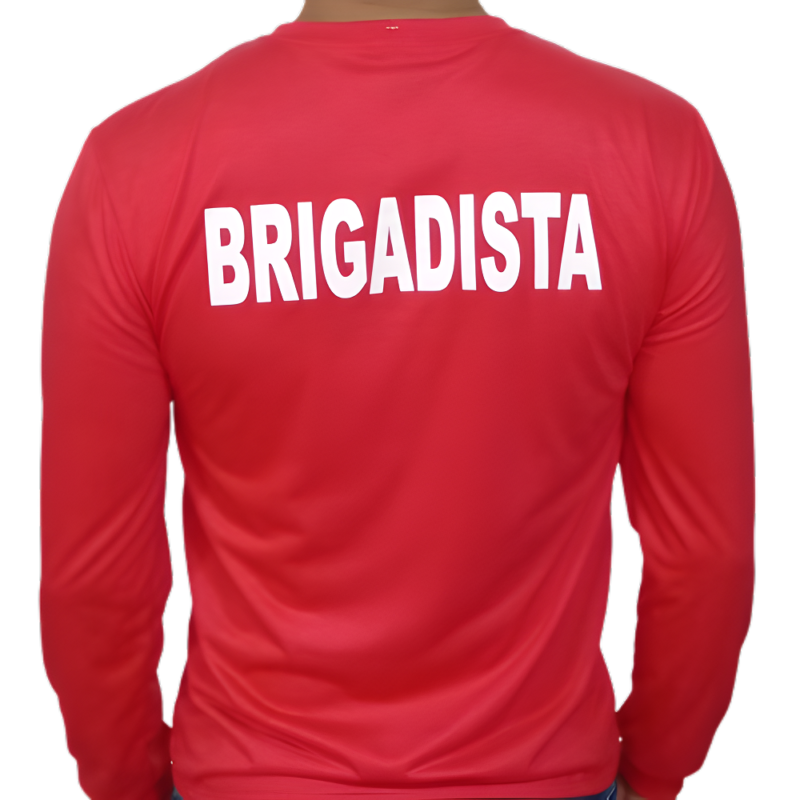 Camisa Brigadista Manga Longa – Vermelha - Image 2